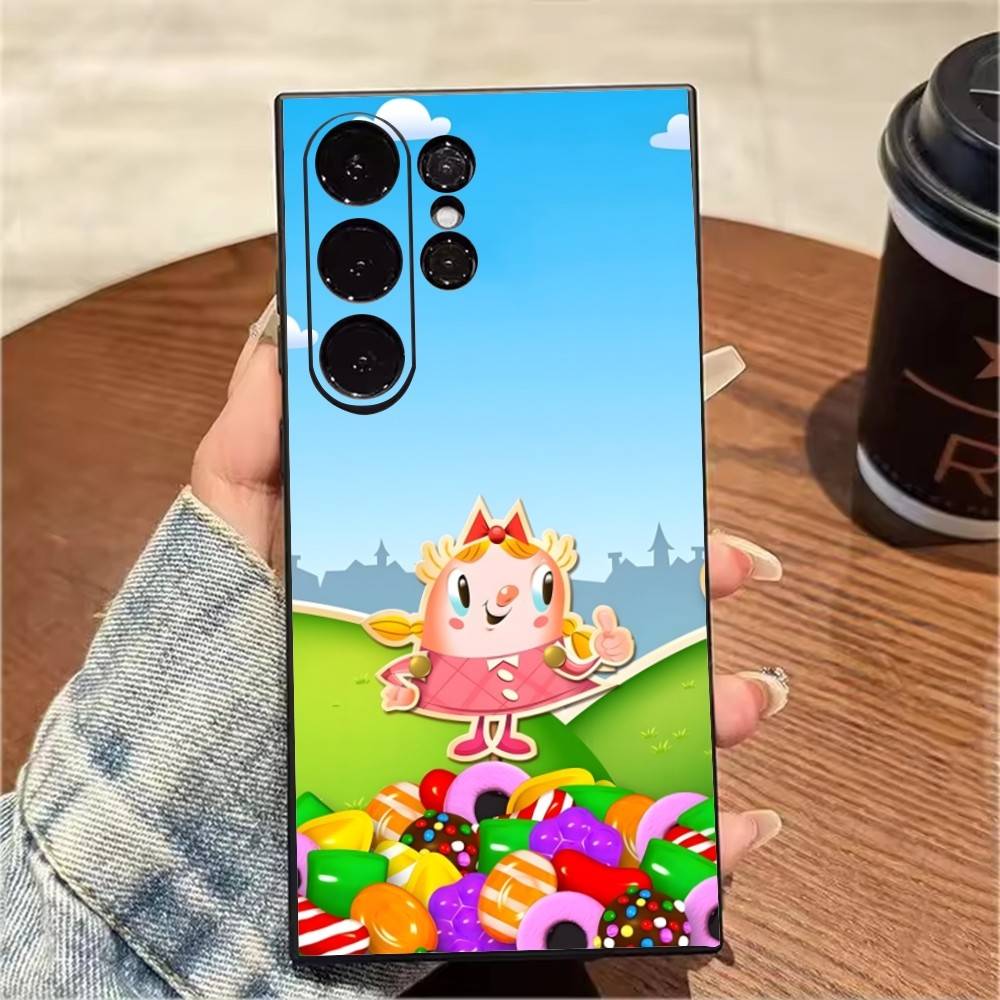 CCS Game C-Candy C-Crush Parinting Phone Case For Samsung S25,S24,S21,S22,S23,S20,Ultra,S26,Plus,Fe,Note,5G Black Cover