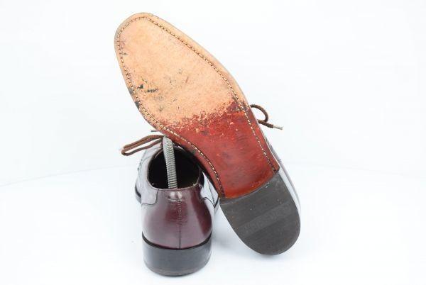 70s 1976? Vintage Florsheim Goodyear Leather U-Tip Shoes 9D / 26.5 Red Brown(USED)