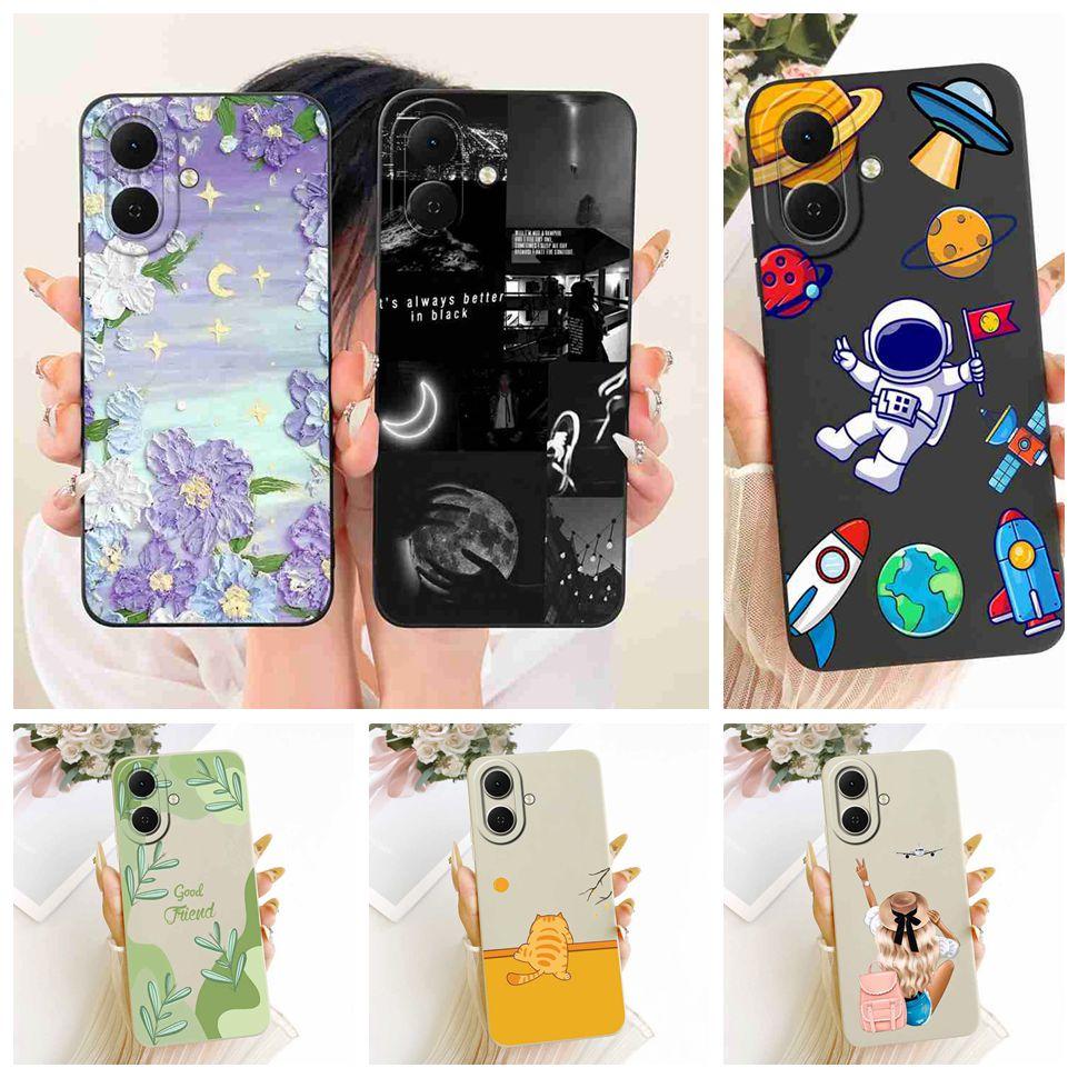 For Tecno Spark Go 2 Case Astronaut Girls Pattern Soft Cases For Tecno Spark Go2 SparkGo2 KM4 Silicon Covers Bumper