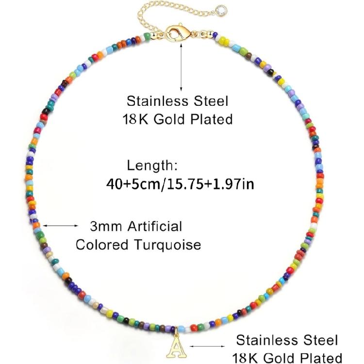 Colorful Beads Necklace Fashionable Clavicle Chain Woman Neck Jewelry Statement Necklace Suitable for Various Occasion