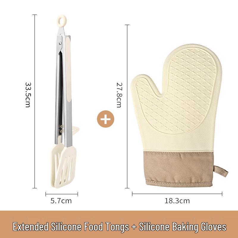 Extended Silicone Anti-Scald BBQ & Food Clip for Bread, Frying, and Steak