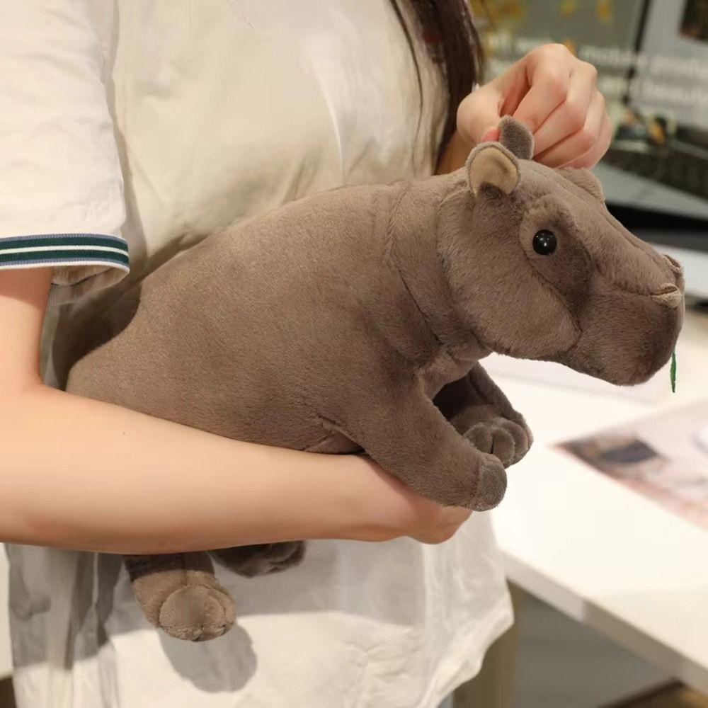 Stuffed Doll Hippo Plush Toy Realistice Hippopotamus Stuffed Toy  Birthday Christmas