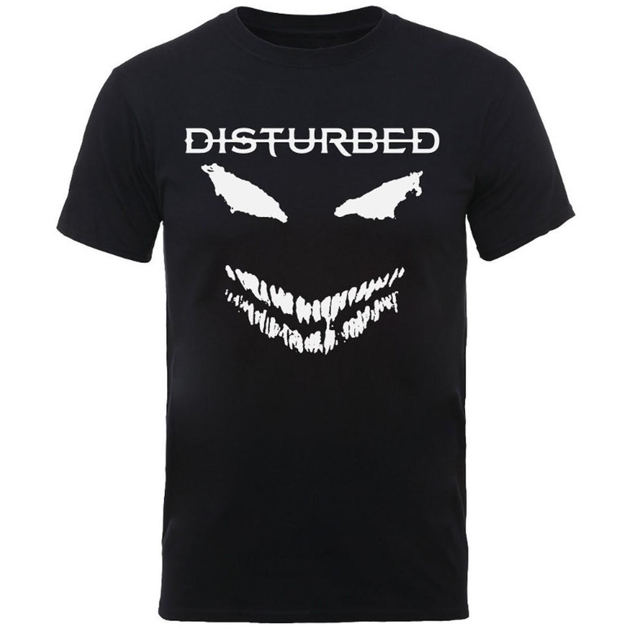 Disturbed The Guy Белое Лицо Мужская Футболка Музыка Классический Концерт Группа Футболка Черная XXXXL