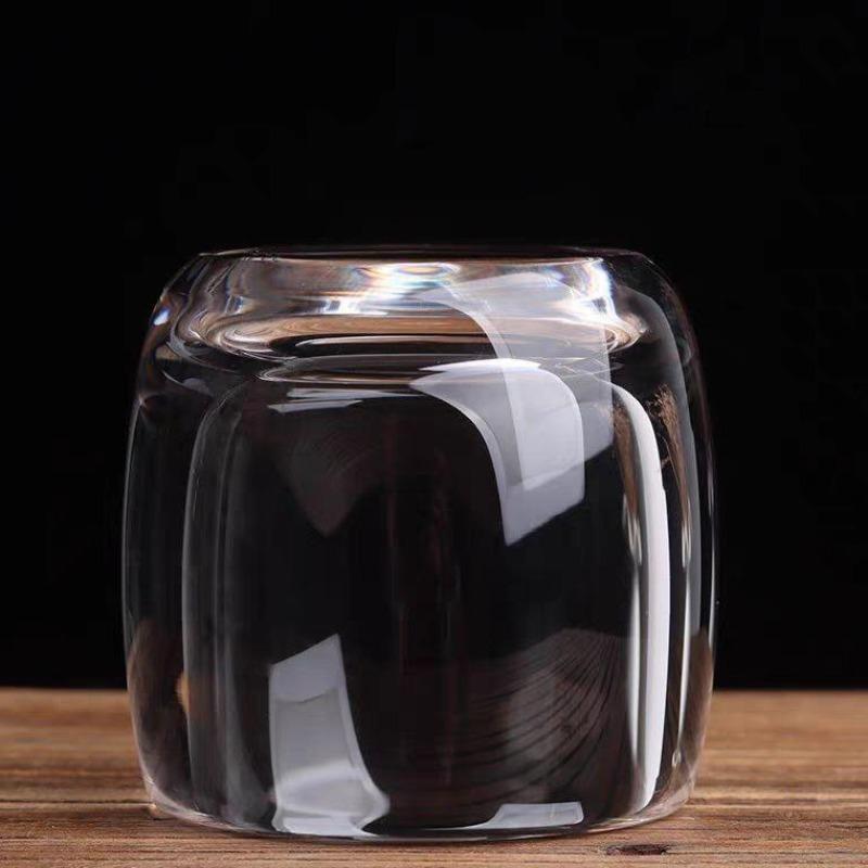80ml Crystal Glass Tea Cup Thickened Wine Cup Transparent Master Cup Wholesale Cups Single Tea Set Glass Cups Gifts for Wedding