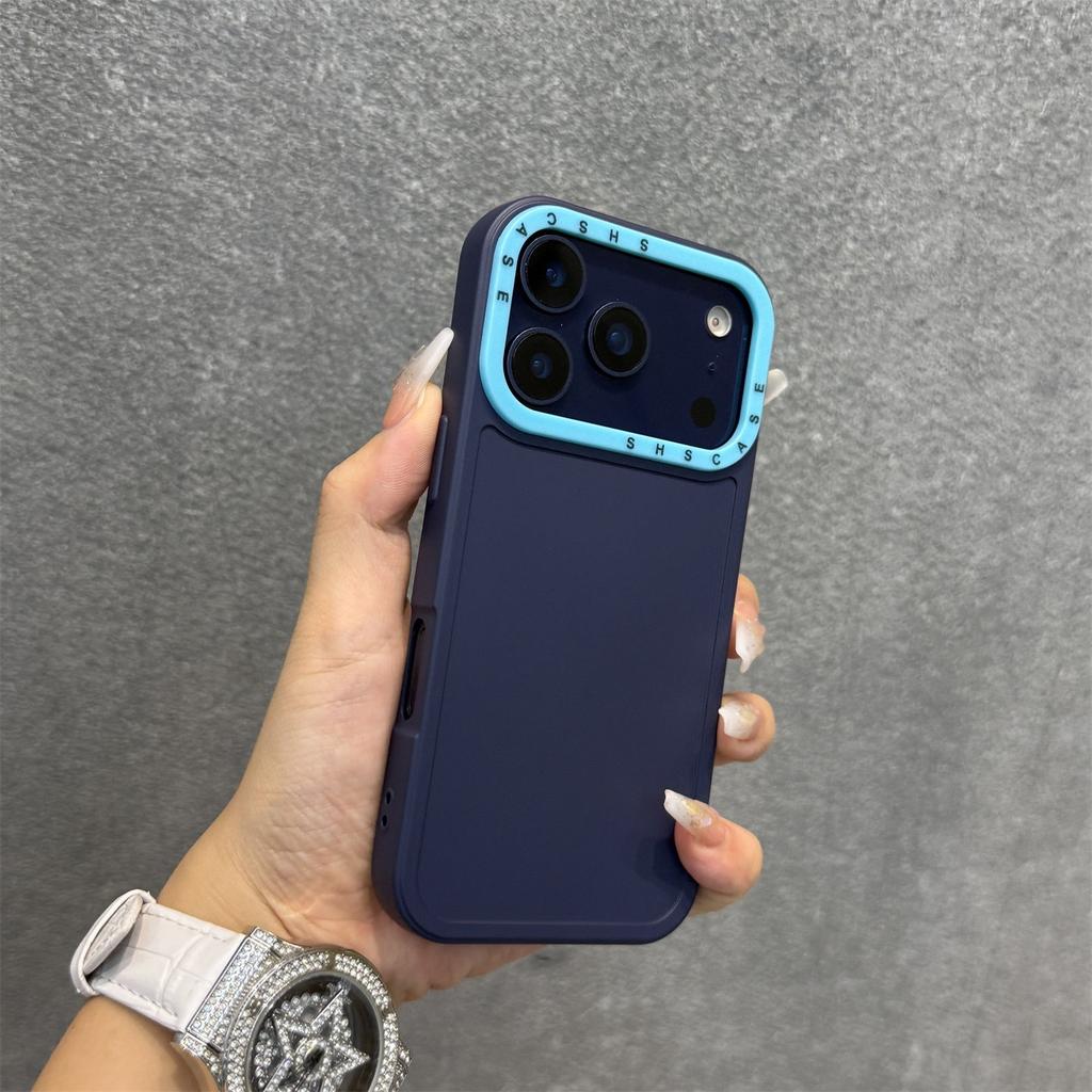 Fashion Lens Collision Color Wrist Strap Cases for iPhone 17 16 15 14 13 12 11 Pro Max Plus 17 Air Matte Silicone Lanyard Cover