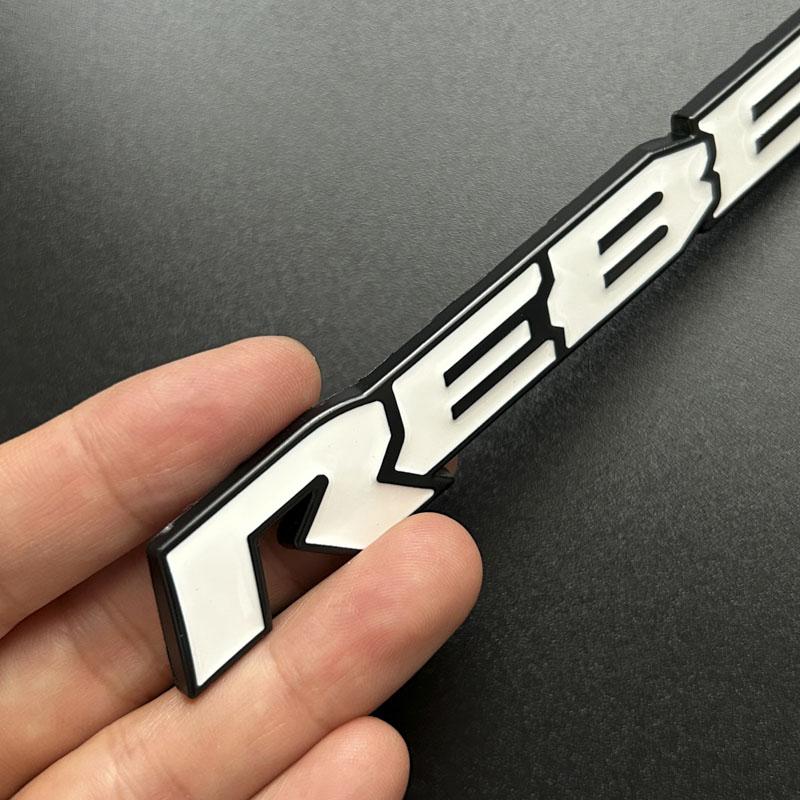 3D Metal Car Styling Body Side Rear Trunk Sticker REBEL Badge Emblem For RAM 1500 2500 Personalized replacement Accessories