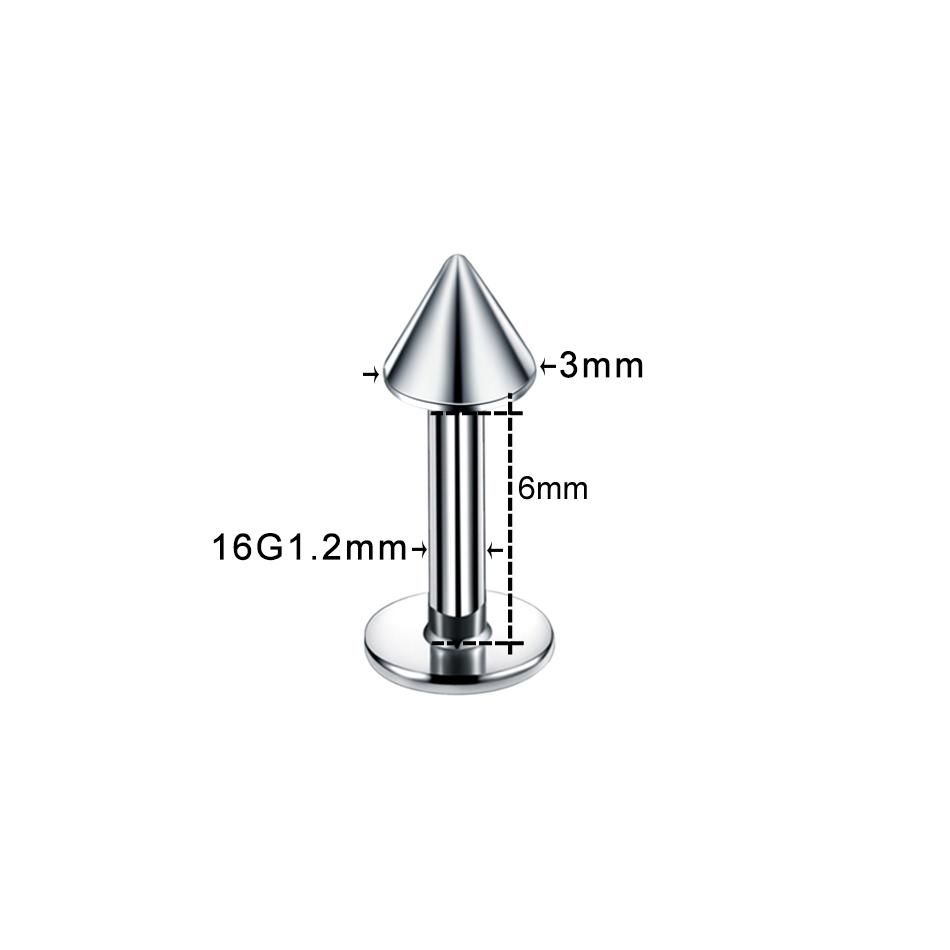 1PC Steel Labret Monore Ring Lip Stud Piercing Orelha Cartilage Ear Helix Stud Tragus Barbell Earrings Piercing Sexy Jewelry 16G
