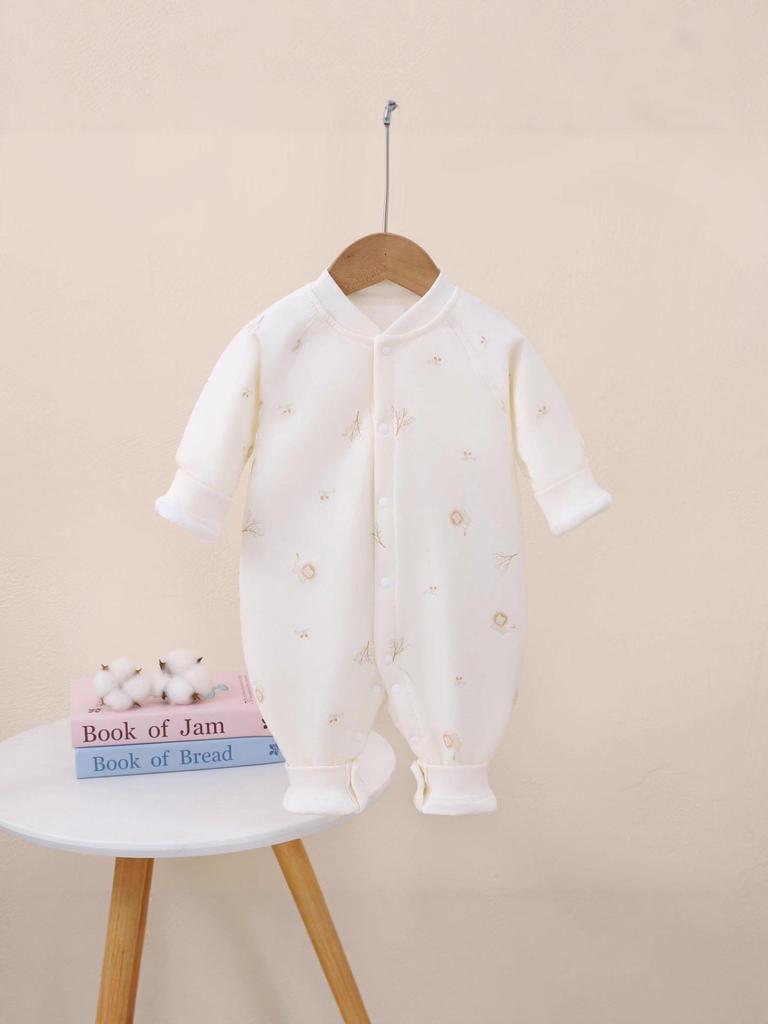 Baby Baumwolle Langarm Strampler - 6 bis 12 Monate, Baby Jumpsuit für Frühling und Herbst