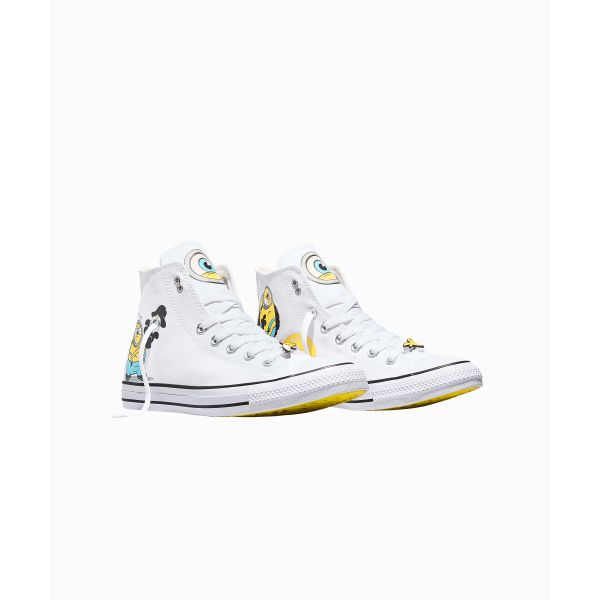Minions x Converse Chuck Taylor All Star Hi Weiß Gelb Unisex Sneaker A21403C