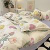 Red Cherry Duvet Cover Set No Filler Ins Style Korean Full Queen Size Girls Boys Flat Sheet Pillowcase Bedspread Set