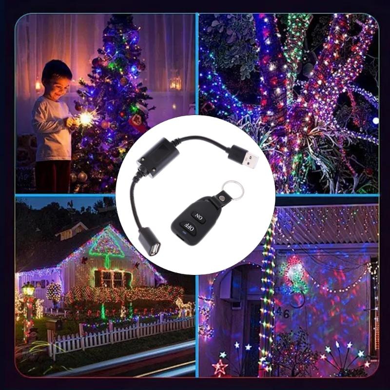 Wireless Remote Switches with 65ft LongRanges,433Mhz On / Offs Transmitters & USB Male to Female Cable for USB Fan Lamp