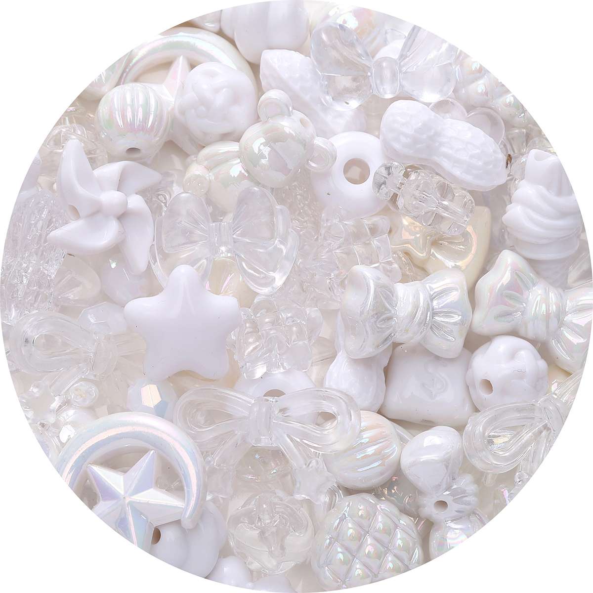 

30 г акриловые бусины серии барокко свободные разделительные бусины для самостоятельного изготовления ювелирных изделий белый