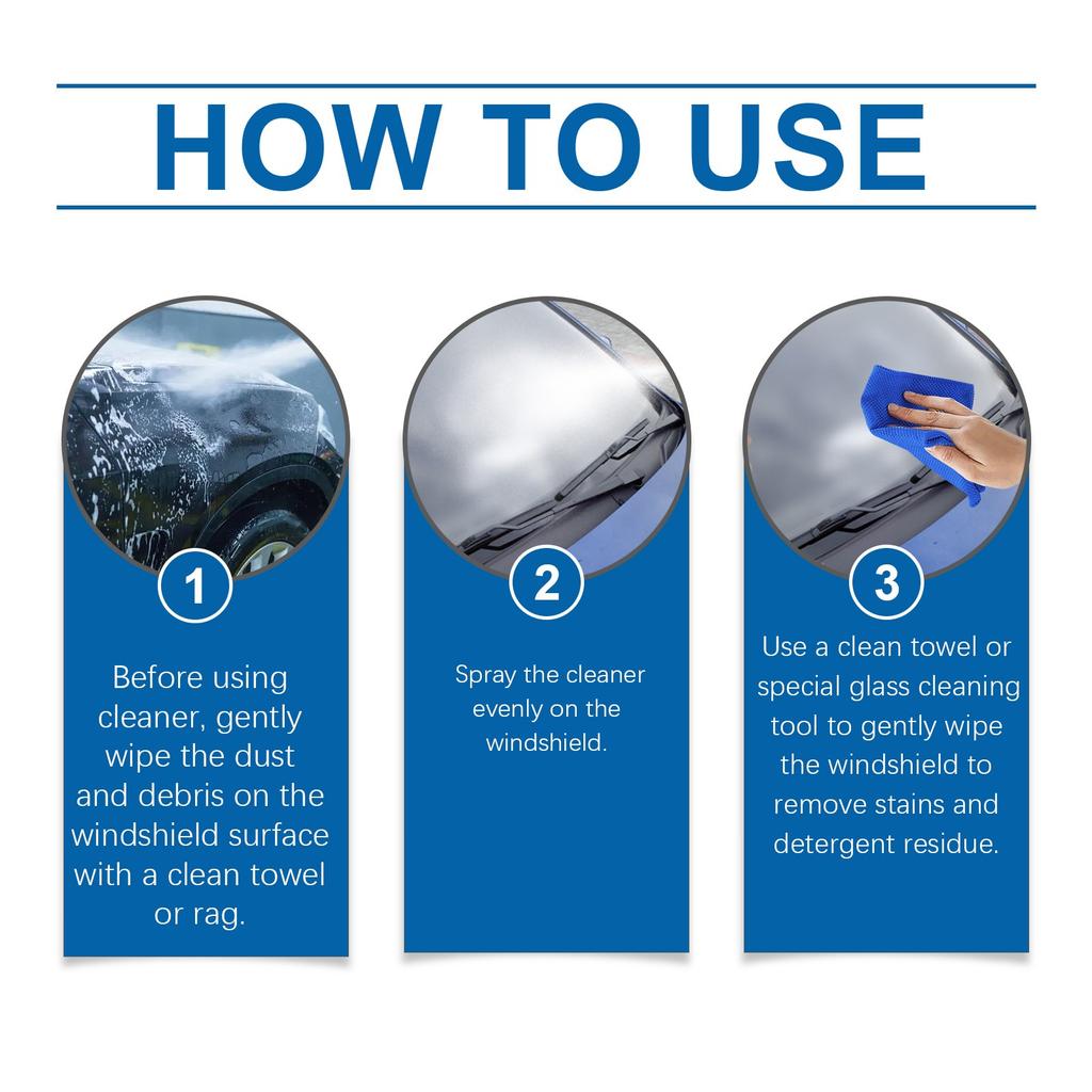 Środek do czyszczenia szyb samochodowych, czyści i usuwa brud, deszcz i mgłę, środek czyszczący 120 ml