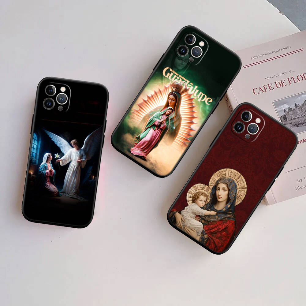 Virgen Maria Case for Samsung A06 A35 A25 A24 A15 A05S A05 M55 M35 M15 A02 A12 A13 A10 A16 A20 A30 A22 A31 A32 A33 A42 A50