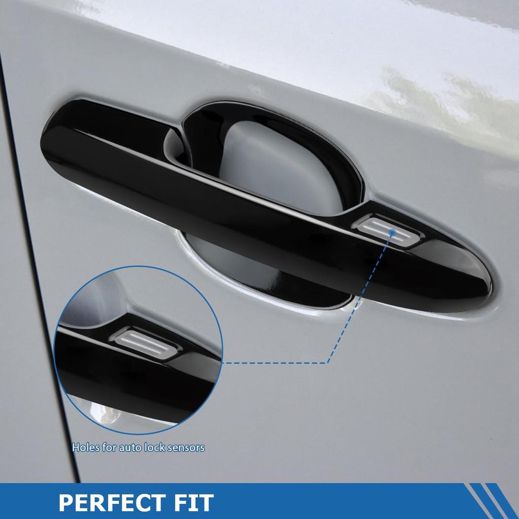 Marchfa Door Handle Door Toyota RAV4 Door Handle Custom 8PCS Covers, Protectors, Exclusive, Covers, Garnish, ABS, Dress-up Parts, Exterior, (Black)