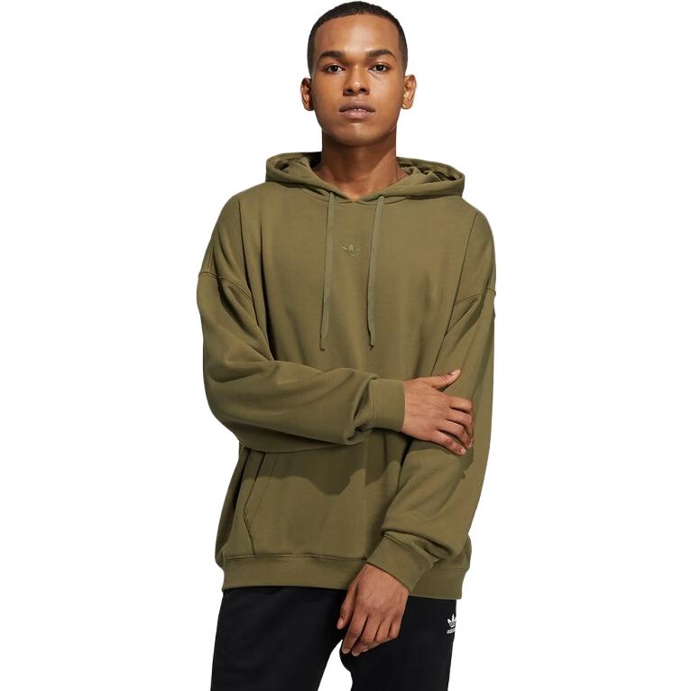Adidas Originals Trefoil Bear Graphic Pullover Hoodie Men Tops Green HL4109