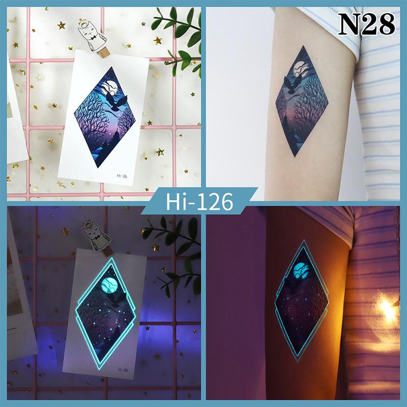 Светящаяся бабочка синяя светящаяся татуировка наклейка кемпинг водонепроницаемая временная татуировка перья одноразовая поддельная татуировка боди-арт