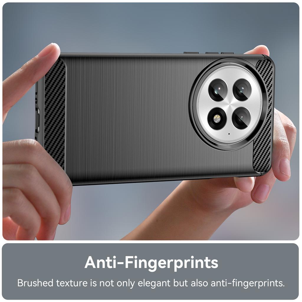 For OnePlus 13 Case with Screen Film WANLONFENG LS Series Big Lens Hole Brushed Texture TPU Phone Cover