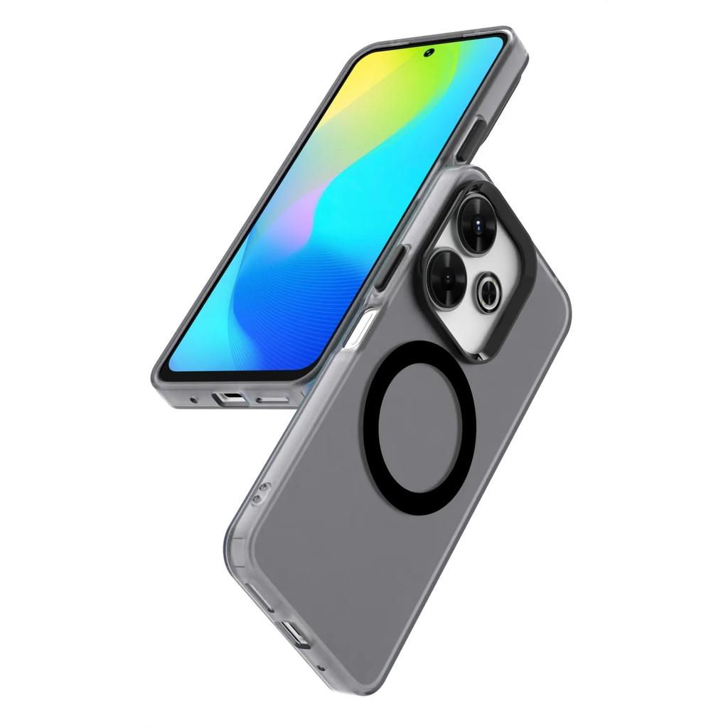 Matte Süßigkeit Magnetische Kabellose Lade Hülle Transparent für Xiaomi 14T Pro Für Magsafe Hülle für Redmi 14C 14R 13 Poco X6 pro 5G