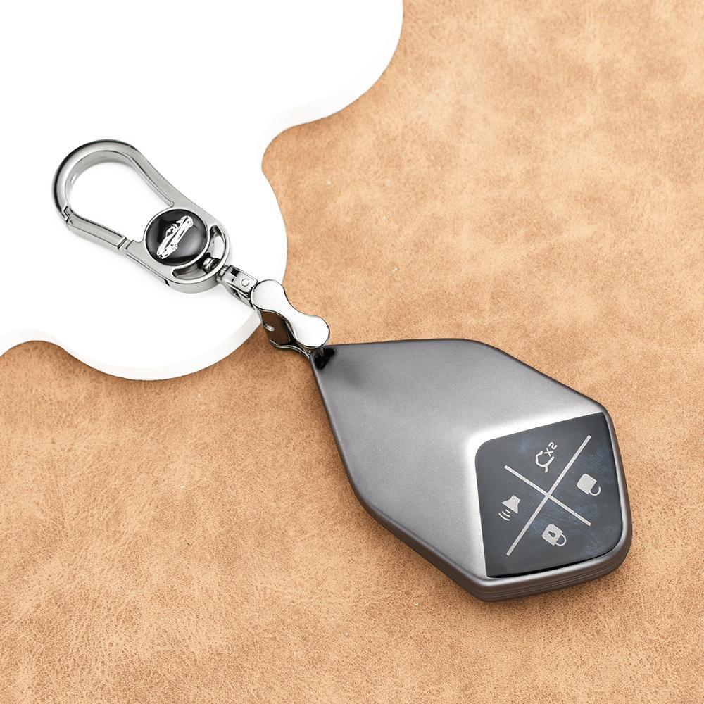 4 Buttons Auto Gun Grey Tpu Car Key Case Cover Shell Fob Accessories Keyless For Changan Deepal S7 Accessories