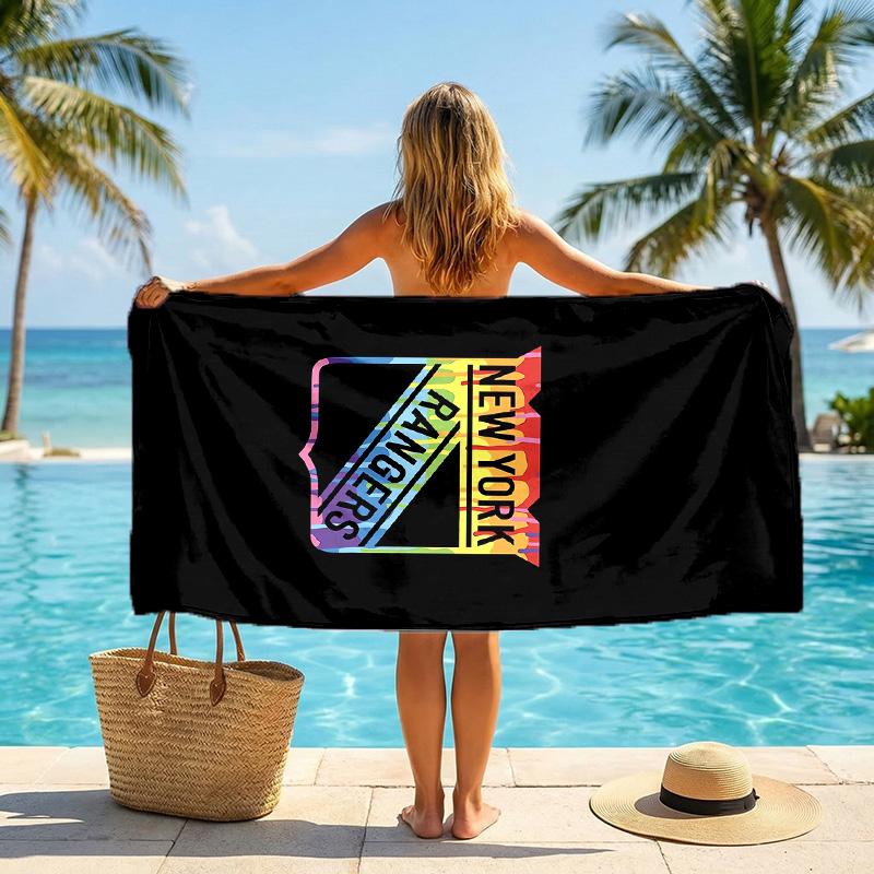 New York Rangers Fashion Beach Towel Portable Soft Quick Dry Towel For Swimming Camping Holiday Use