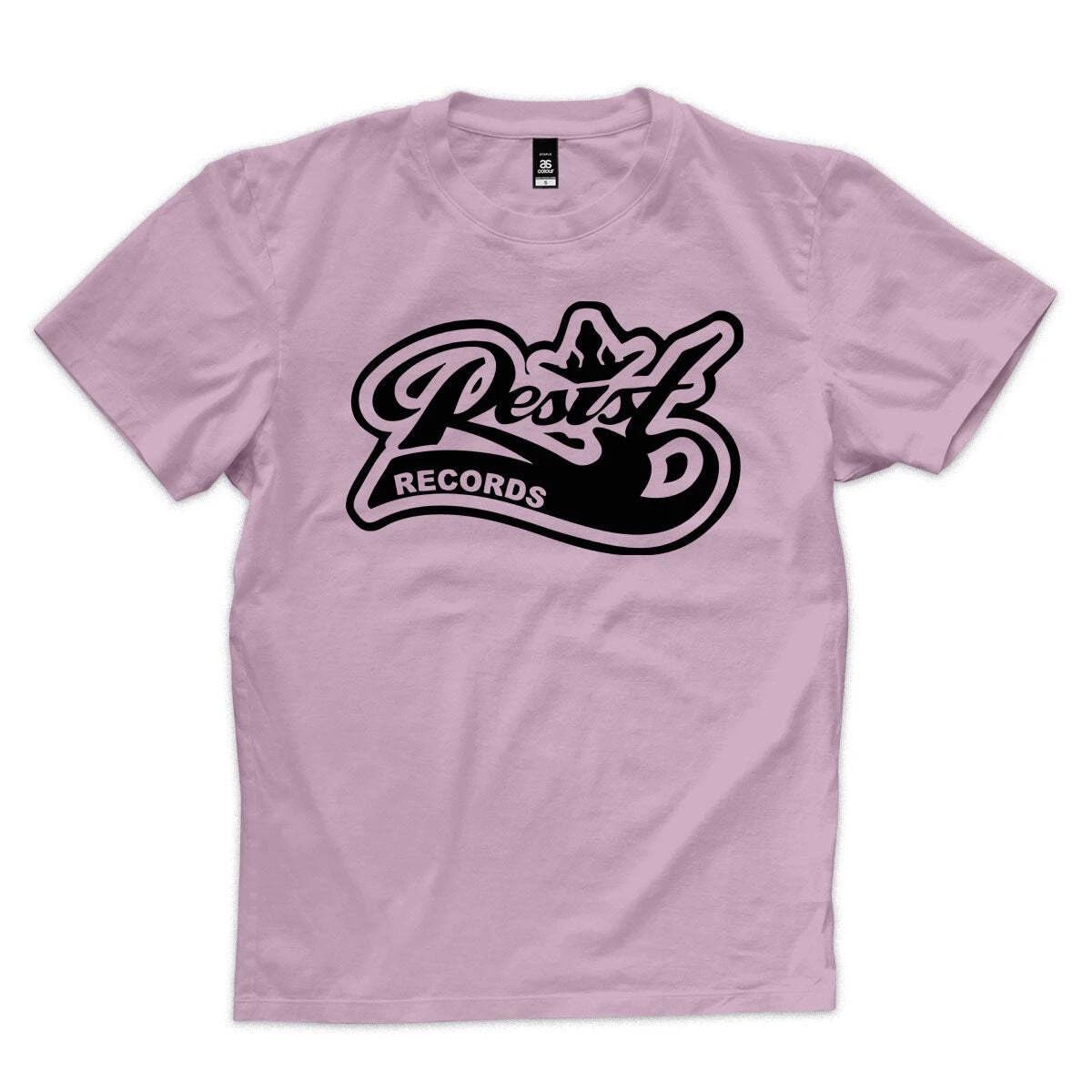 New Music Resist  Logo  Black On Lavender T Shirt 4XL