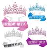 Birthday Sash Birthday Crown Set for Women Birthday Party Supplies Party Gifts
