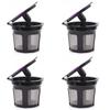4pcs Reusable Coffee Filter Universal Fit Food-grade PP K-Cup Stainless Steel Refillable Filter Espresso Strainer Basket