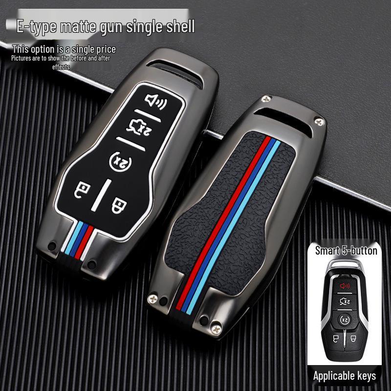 2018 Ford Taurus, Mustang, Raptor, F150, Explorer Key Case - Metal Shell with Buckle
