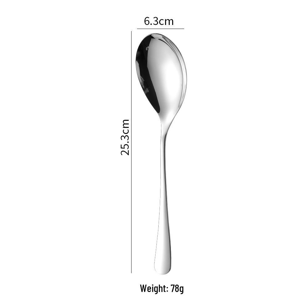 Edelstahl Suppenkelle & Geschlitzter Salatlöffel Gabel Set für Westliche Küche und Hotelgebrauch