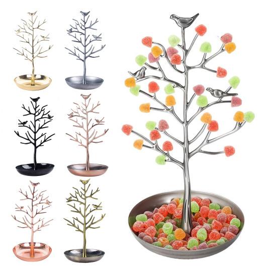 Candy Christmas Tree Decor Metal Display Stand for Gumdrops Sweets Festive Table Centerpiece for Holiday Party Home Office Decoration