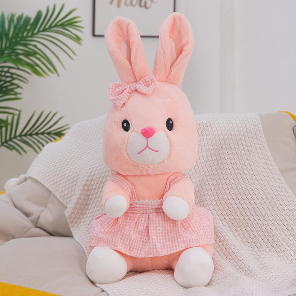 Soft Pink Rabbit Plush Doll PP Cotton Rabbit Stuffed Toy Cute Rabbit Plush Toys  Kids Gifts
