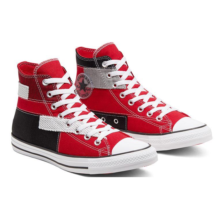 Chuck Taylor All Star Converse High 'Patchwork - Rosso Universitario' 168591C
