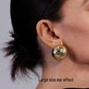 Retro Crushed Ice Sphere Stud Earrings - Unique, Versatile, Light Luxury Design for Women
