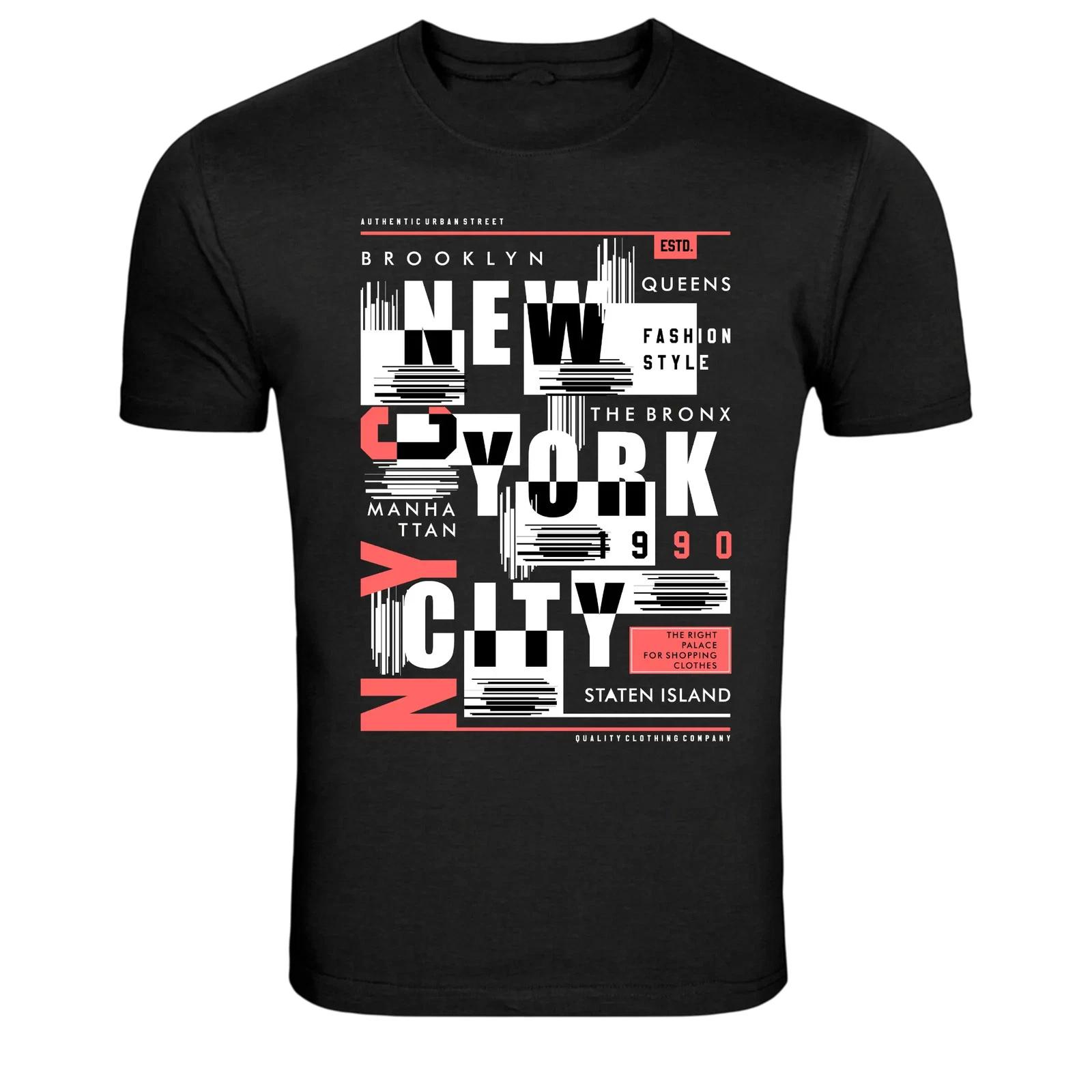 New York City Urban Street Typography Graphic T-Shirt 3XL