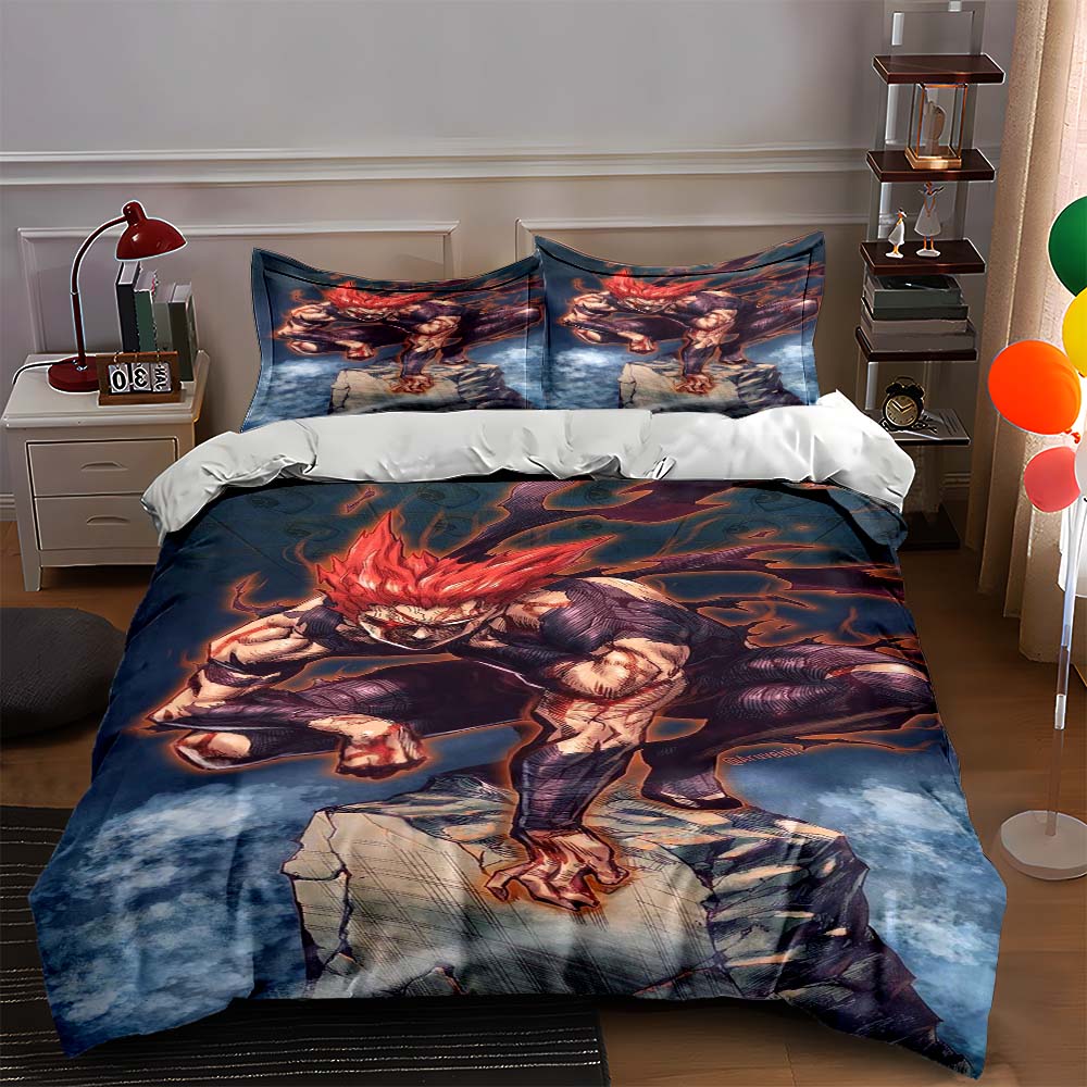 

Fiery warrior illustration. Bedding Duvet cover sets Duvet covers Pillowcases gifts (1 * Duvet Cover 2 * Pillowcases, without duvet insert) 135x200cm