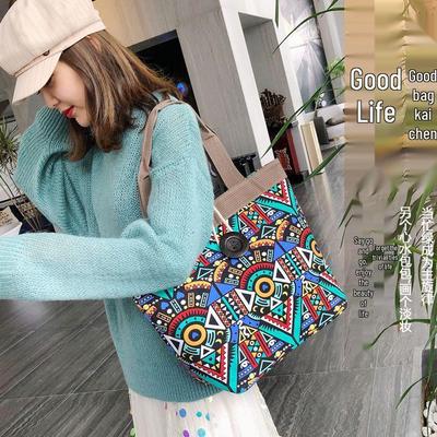 Ethnic Style Women's Large Capacity Canvas Tote Bag