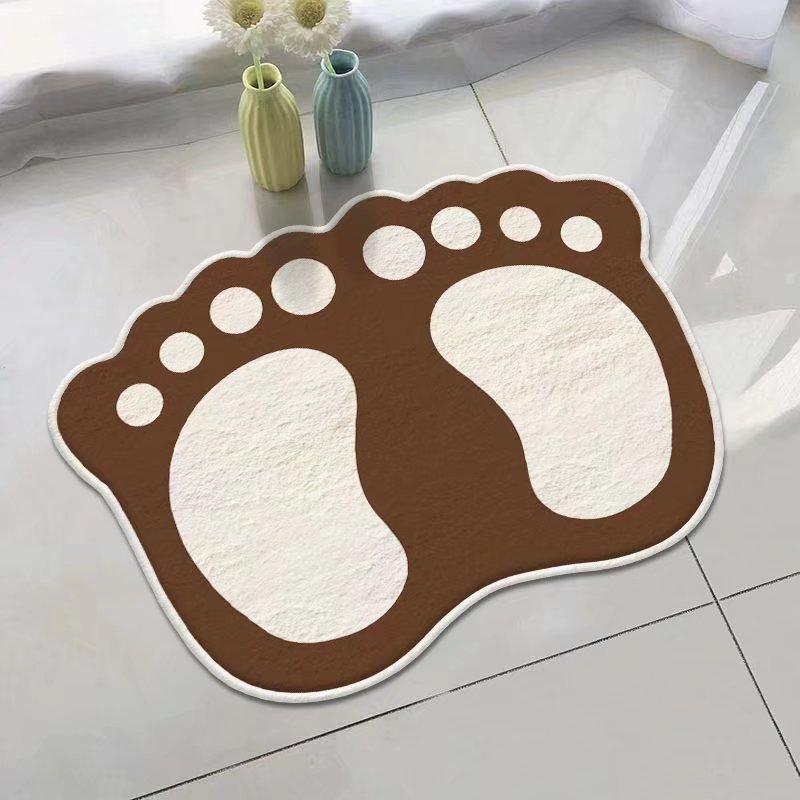 Entzückende Kleine Füße Badematte Isoliert, Warm, Rutschfest Badezimmer, Toilette, Schlafzimmereingang, Bettvorleger Heimdekor