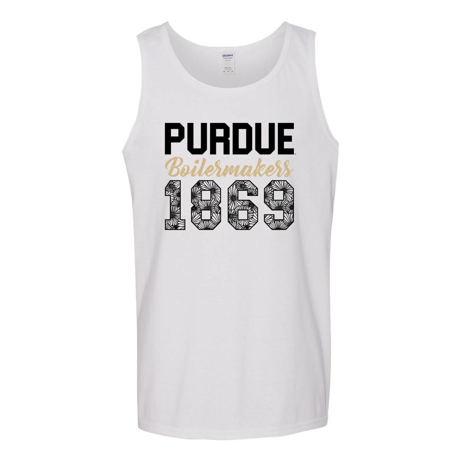 Purdue Boilermakers Flower Power Tank Top - White 2XL