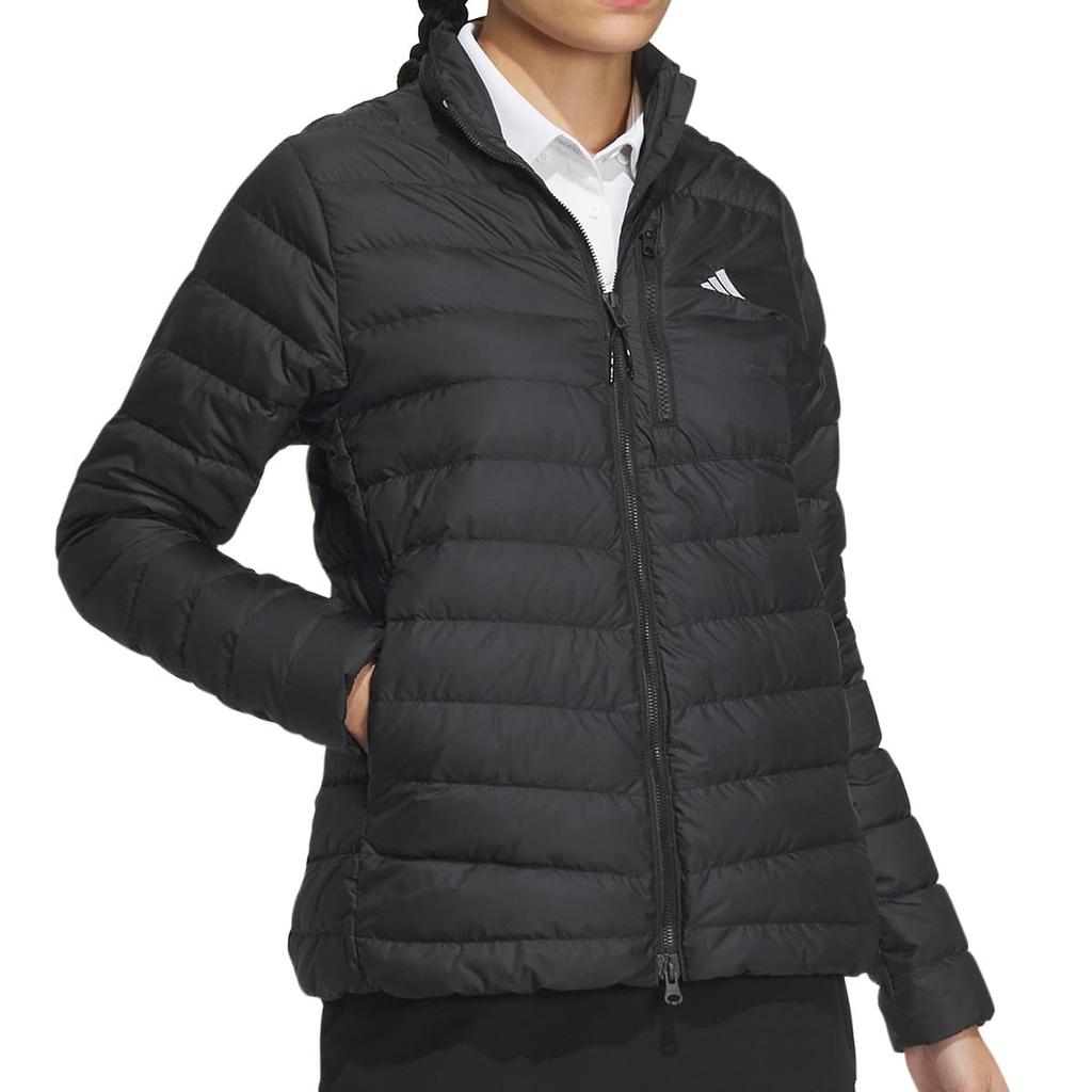 Golf Outerwear Thermal Water Repellent Full Zip Down Jacket Black [Adidas Golf] WIND.RDY Men's