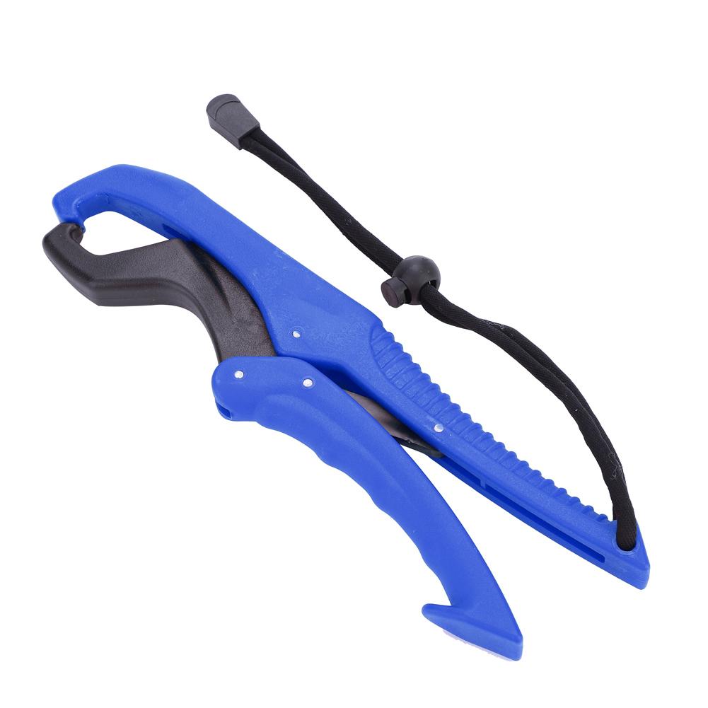 Fishing Gripper Gear Tool ABS Grip Tackle Holder Fish Clamp with Adjustable Rope (Blue, S)