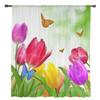 Tulip With Butterfly Sheer Curtains Bedroom Voile Curtain Living Room Window Sheer Curtains Kitchen Tulle Drapes