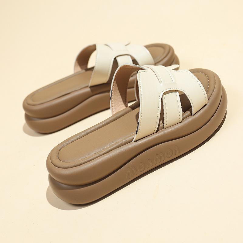 Oberbekleidung Sommer neue Damen weiche Sohle Mode 2025 Rock rutschfest mit dicker Sohle coole Hausschuhe leicht einteiliger Slipper