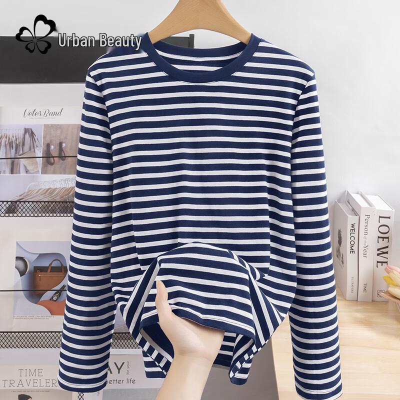 

Women s Striped Pure Cotton Long Sleeve T-Shirt S