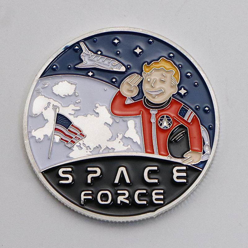 American space commemorative coin, gold and silver commemorative medal, coin