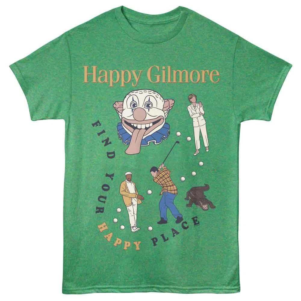 Happy Gilmore - Happy Place - Unisex Short Sleeve Children s T-shirt - Kelly Heather 140