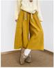 Women's High-Waist Corduroy Wide-Leg Lantern Pants - Autumn/Winter Casual Style