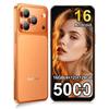 Smartphone Blackview WAVE 7C, 16 GB (4+12) + 64 Go / 16 Go (4 + 12 Go) + 128 Go, 6,56 polegadas, 5000 mAh, 32 MP, 4G, Android 16 ORANGE 128Go