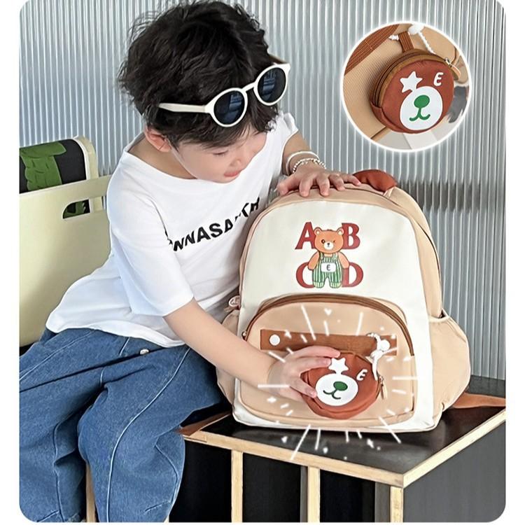 Kindergarten Schoolbag Girl Cute Cartoon Bear Backpack Boys and Girls Travel Small Backpack