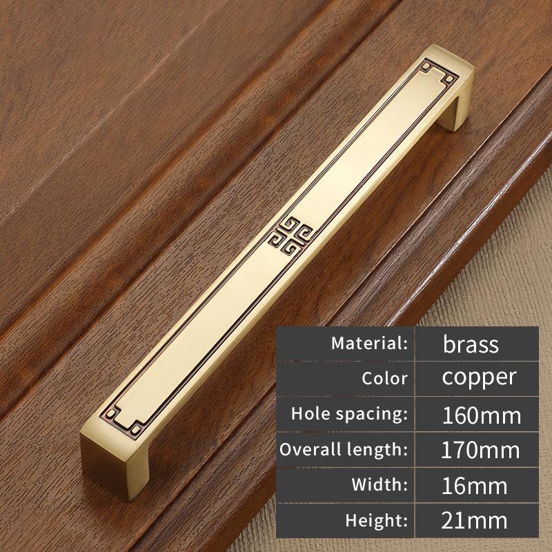 High-end Solid Brass Cabinet Door Handles Bedside Table Cabinet Wardrobe Wine Cabinet Pull Drawer Knob and Furniture Hardware
